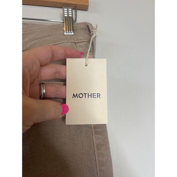NWT Mother The Tomcat High Waist Stretch Ankle Straight Leg Jeans Tan Size:28 - Picture 6 of 9
